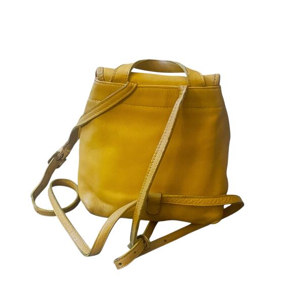 Vintage Coach Rare Soho Bantam Leather Backpack Banana Yellow One Size - Picture 7 of 12